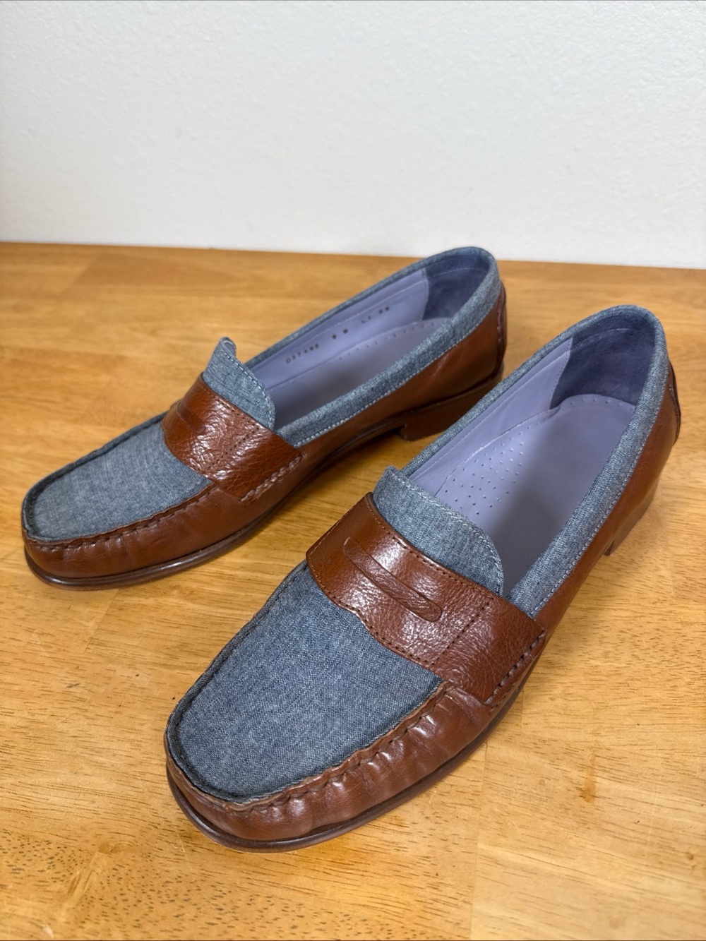 Cole Haan Womens Size 9 B Janine Penny Moc Sequoia/Chamby Shoes Loafer Leather